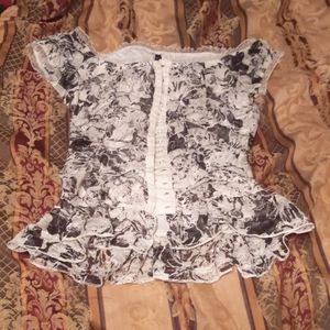 A button up shirt hangs off shoulders and thin....